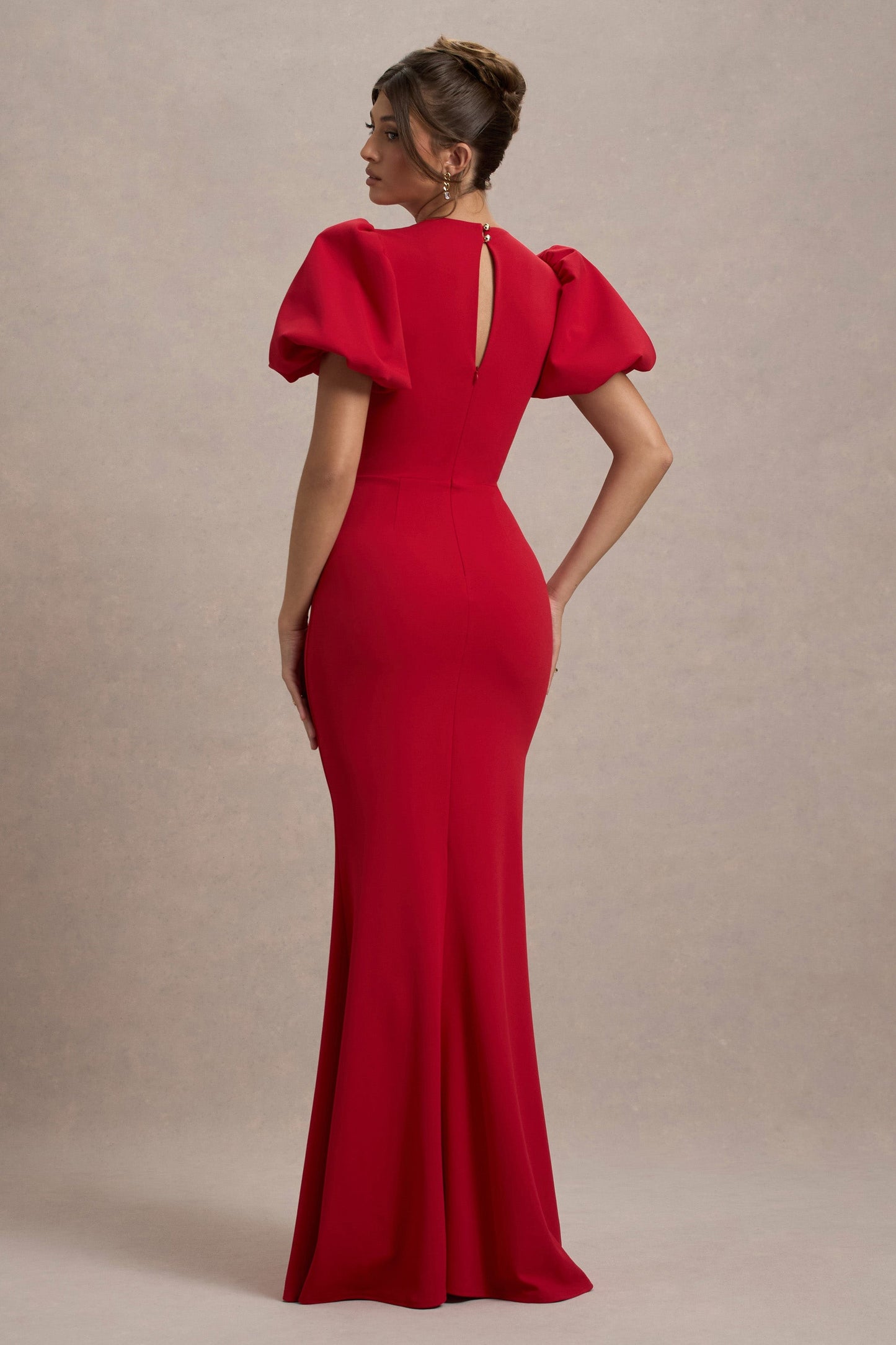 Love Letters | Red Puff-Sleeve Maxi Dress