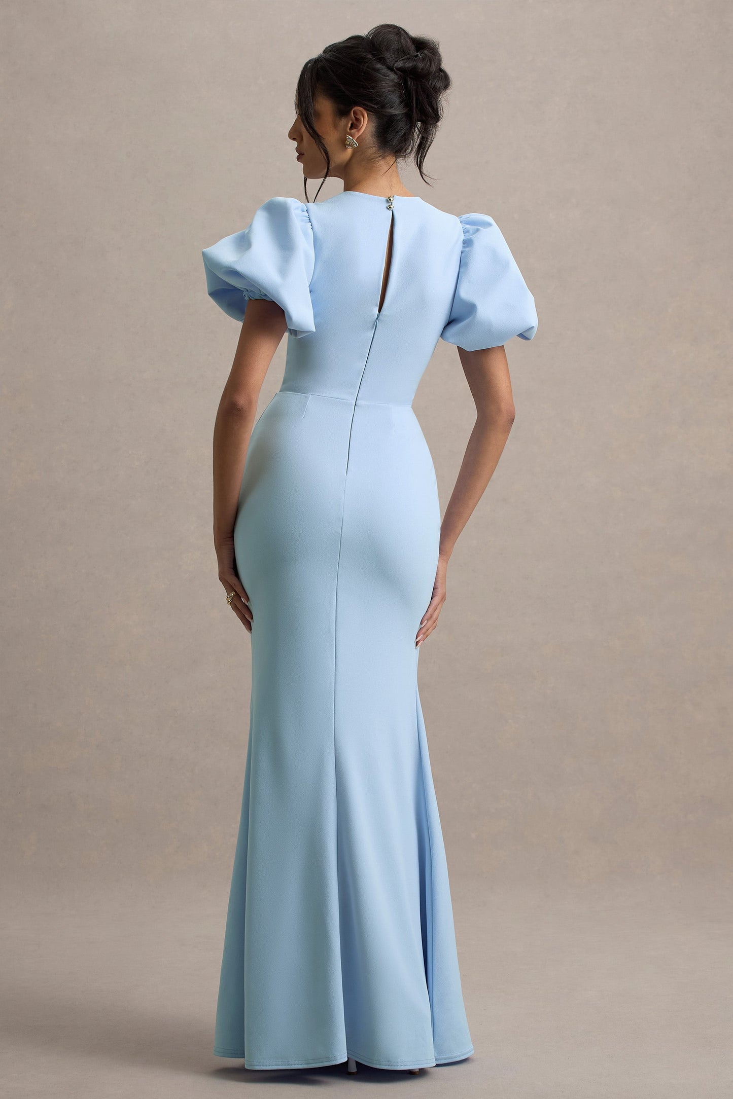Love Letters | Powder Blue Puff-Sleeve Maxi Dress
