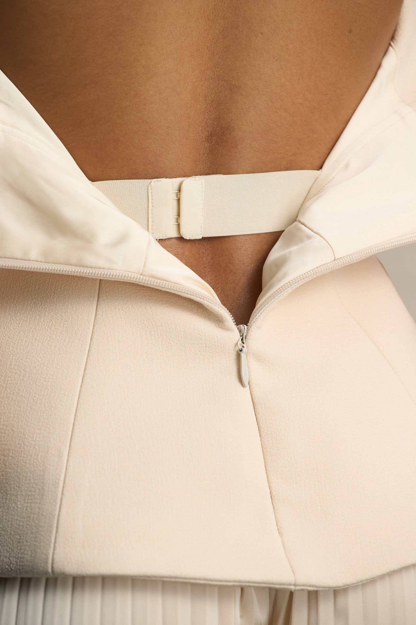 Feeling Good | Nude Bandeau Jumpsuit With Pleated Trouser